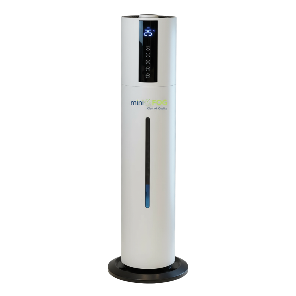 Luftreiniger im schlanken, modernen Design mit digitalem Bedienfeld zur Luftqualitätsüberwachung und verschiedenen Betriebsmodi. Ideal für die Verbesserung der Raumluftqualität in Wohnungen und Büros.