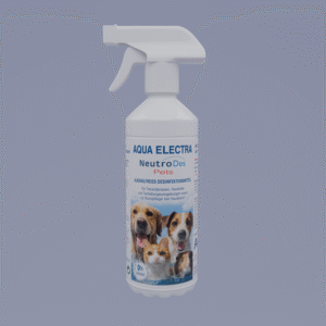 Sprühflasche mit Neutralisierer für Hundegerüche, Aqua Electra, ideal zur Geruchsbeseitigung in Wohnräumen und für Haustiere.